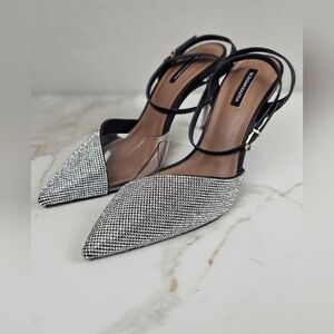 BCBGMAXAZRIA Gigi Embellished Ankle Strap Pumps Size‎ 7, 9, 9.5 NEW IN BOX